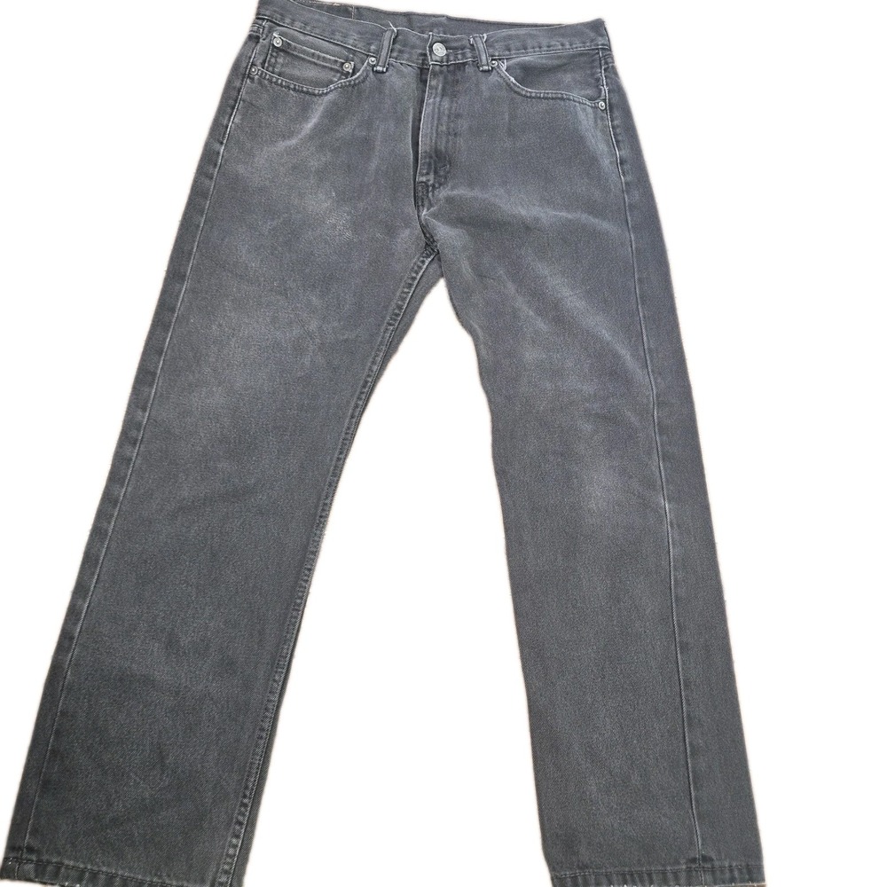 Vintage 90s Levis 505 Jeans Black 34x30 Beautiful Fade Skate Grunge Punk Metal